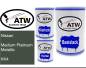 Preview: Nissan, Medium Platinum Metallic, KK4: 500ml Lackdose + 500ml Klarlack + 250ml Härter - Set, von ATW Autoteile West.